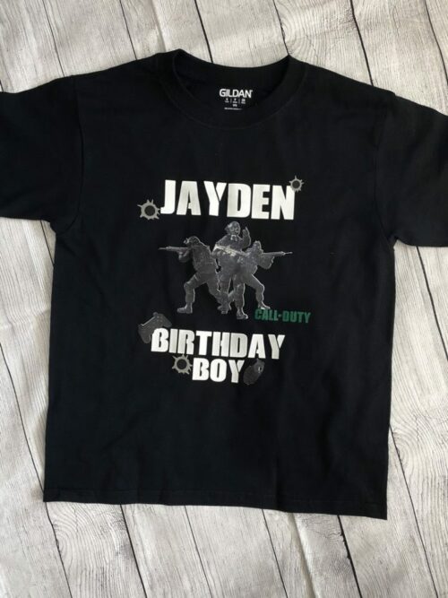 Personalized Name Age Call Of Duty Birthday Shirt Cute