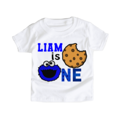 Personalized Name Age Cookie Monster Birthday Shirt Cute Gift