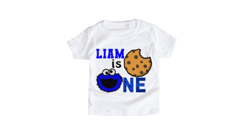 Personalized Name Age Cookie Monster Birthday Shirt Cute Gift