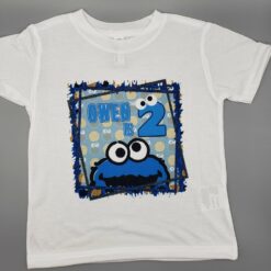 Personalized Name Age Cookie Monster Birthday Shirt Gifts