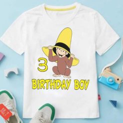 Personalized Name Age Curious George Birthday Shirt Cool Gift 1
