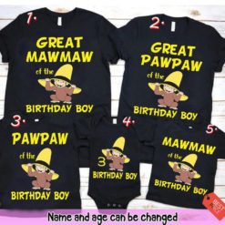 Personalized Name Age Curious George Birthday Shirt Cool Gift 2