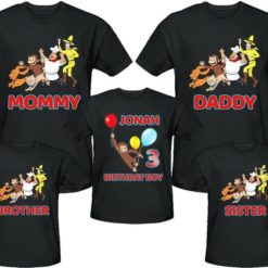 Personalized Name Age Curious George Birthday Shirt Gift 2