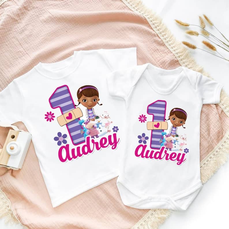 Personalized Name Age Doc Mcstuffins Birthday Shirt Cool Gifts