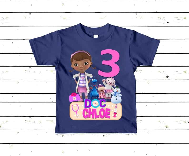 Personalized Name Age Doc Mcstuffins Birthday Shirt Cool