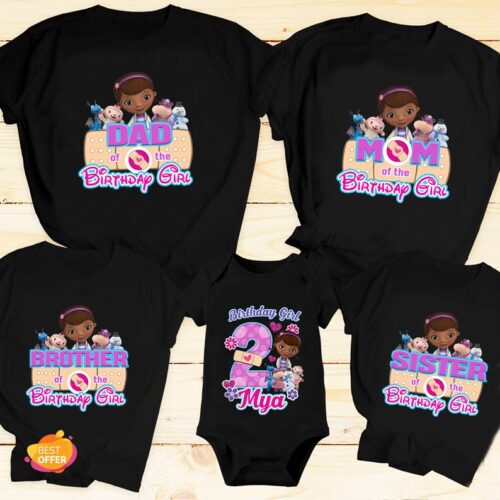 Personalized Name Age Doc Mcstuffins Birthday Shirt Gifts 1