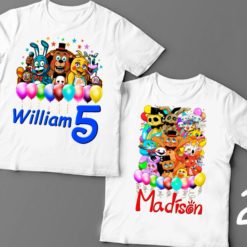 Personalized Name Age Five Nights At Freddy's Birthday Shirt Gift Cute 1