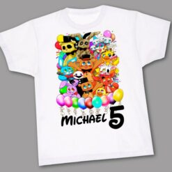 Personalized Name Age Five Nights At Freddy's Birthday Shirt Gift Cute