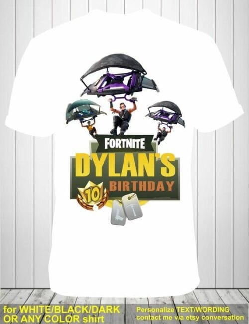 Personalized Name Age Fortnite Birthday Shirt Funny Gift