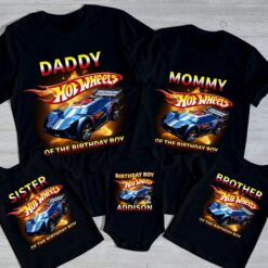 Personalized Name Age Hot Wheels Birthday Shirt Cool Gifts