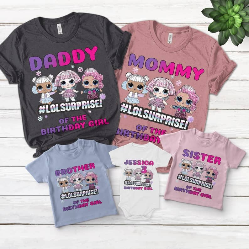 Personalized Name Age Lol Birthday Shirt Cute Gifts