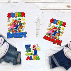 Personalized Name Age Mario Birthday Shirt Cool 1