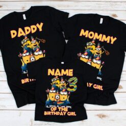 Personalized Name Age Minion Birthday Shirt Cute Gift