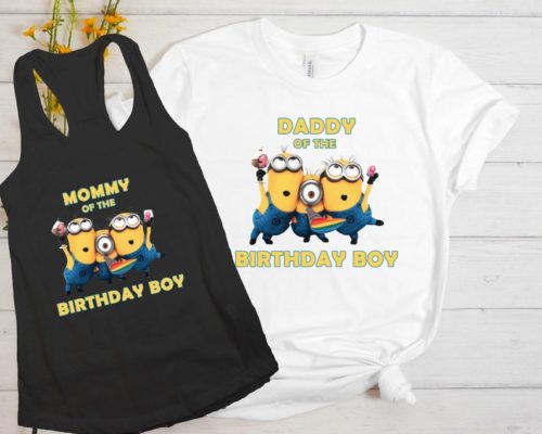 Personalized Name Age Minion Birthday Shirt Funny 1