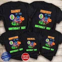 Personalized Name Age Nerf Birthday Shirt Funny Gift