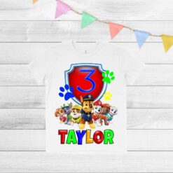 Personalized Name Age Paw Patrol Birthday Shirt Cute Gifts 1