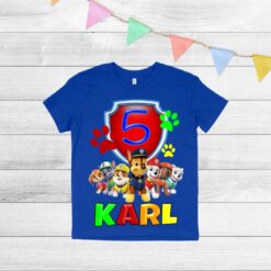 Personalized Name Age Paw Patrol Birthday Shirt Cute Gifts 2