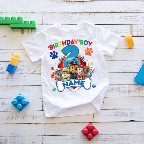 Personalized Name Age Paw Patrol Birthday Shirt Funny Gift 3