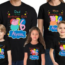 Personalized Name Age Peppa Pig Birthday Shirt Gift Funny