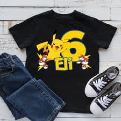 Personalized Name Age Pokemon Birthday Shirt Cute