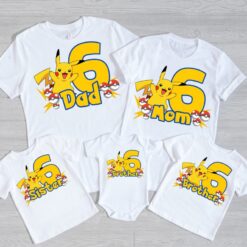 Personalized Name Age Pokemon Birthday Shirt Gifts Cute