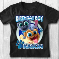Personalized Name Age Puppy Dog Pals Birthday Shirt Funny
