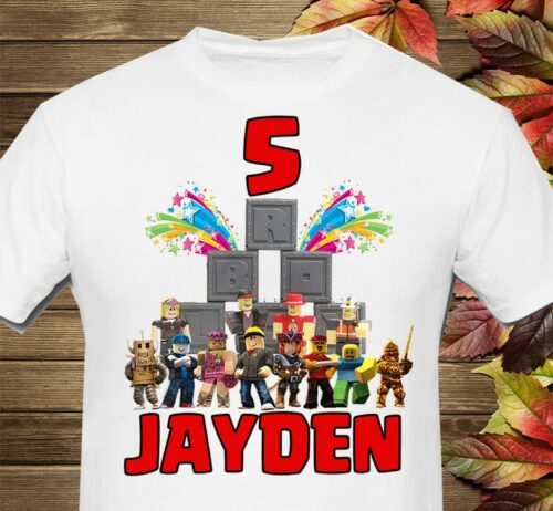 Personalized Name Age Roblox Birthday Shirt Cute Gifts