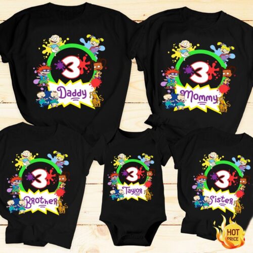 Personalized Name Age Rugrats Birthday Shirts Cool