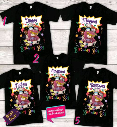 Personalized Name Age Rugrats Birthday Shirts Cute Presents