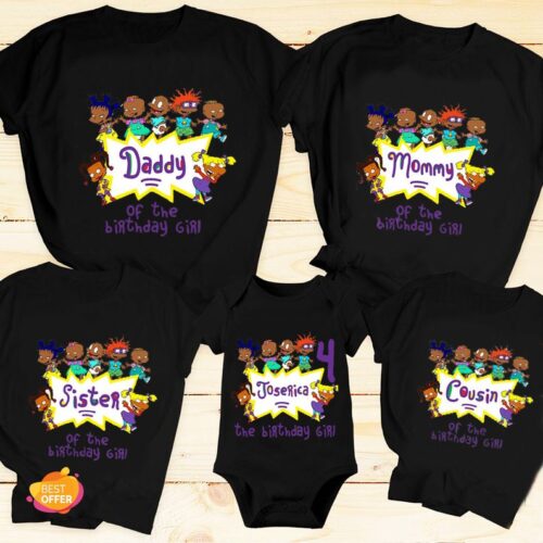 Personalized Name Age Rugrats Birthday Shirts Gift 1