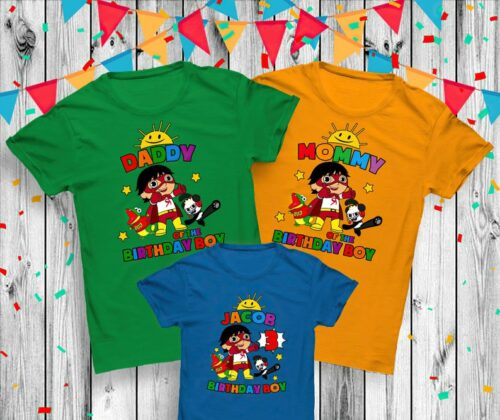 Personalized Name Age Ryan's World Birthday Shirt Gift Funny