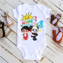 Personalized Name Age Ryan's World Birthday Shirt Gifts Cute 1