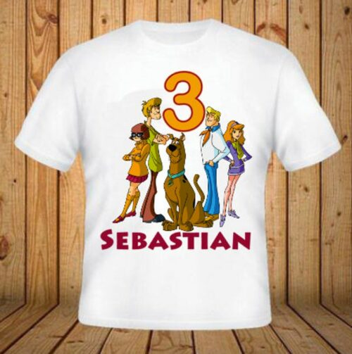 Personalized Name Age Scooby Doo Birthday Shirt Funny