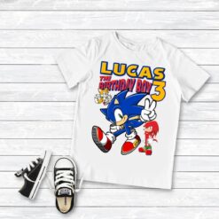 Personalized Name Age Sonic The Hedgehog Birthday Shirt Cool 1