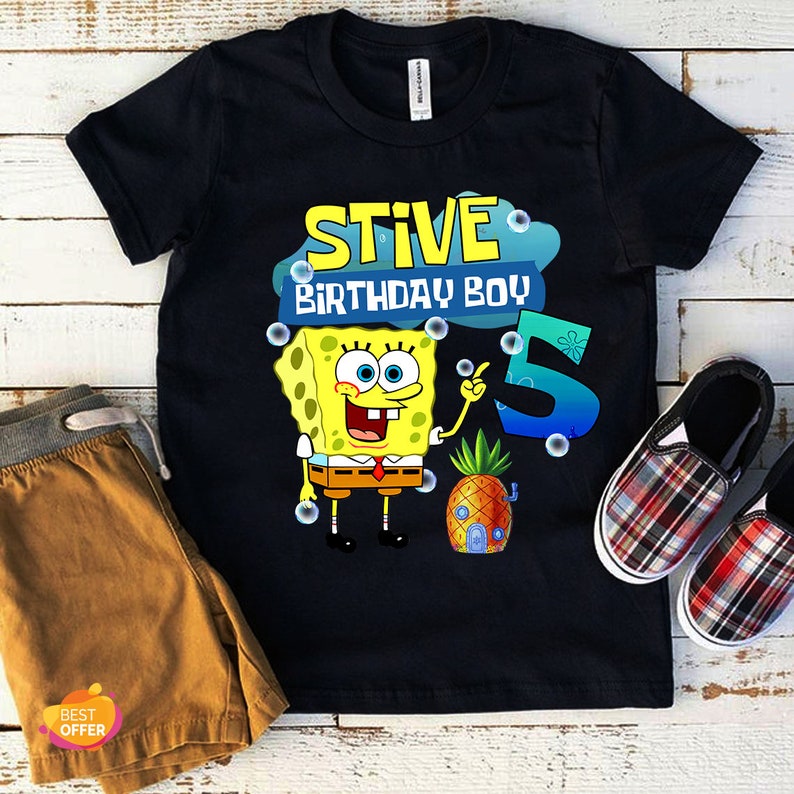 Custom Spongebob Birthday Shirt 