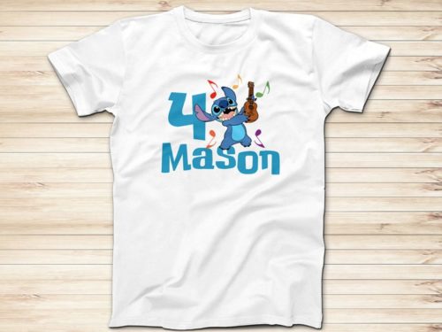 Personalized Name Age Stitch Birthday Shirt Cute Gift 2