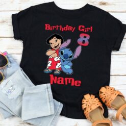 Personalized Name Age Stitch Birthday Shirt Gift Funny 1
