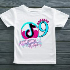 Personalized Name Age Tiktok Birthday Shirt Cool Gift