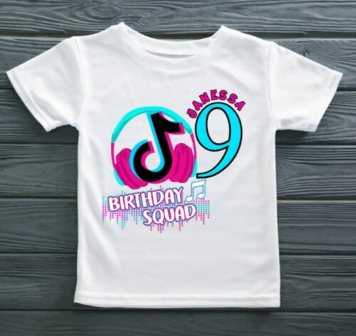Personalized Name Age Tiktok Birthday Shirt Cool Gift
