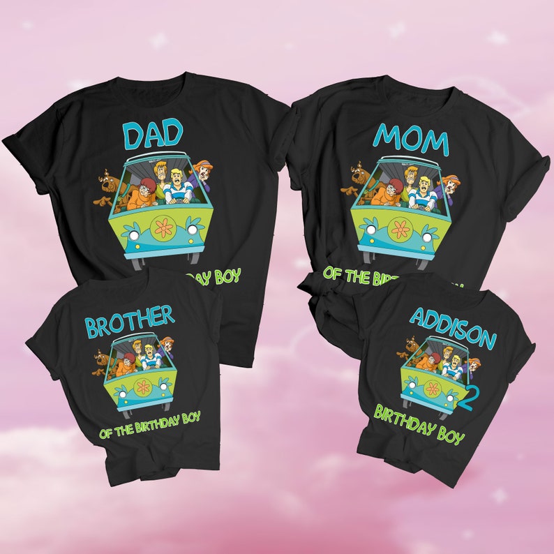 Scooby Doo Personalised Kids T Shirt 4 DESIGNS 0-3mth to 15yrs 
