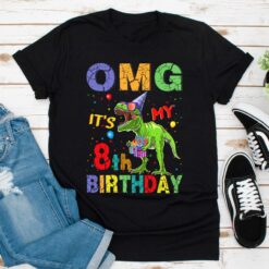Personalized Name Age Jurassic Park Birthday Shirt Onesis Kid Youth V-neck Unisex